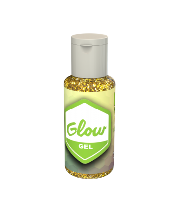 Imagen de GLOW GEL LOOK GLITTER ORO.