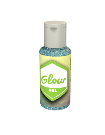 Imagen de GLOW GEL LOOK GLITTER CELESTE.