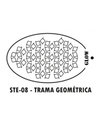 Imagen de GLOW STENCIL TRAMA GEOMÉTRICA.